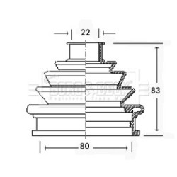 Cv Joint Boot Kit BORG & BECK BCB2239