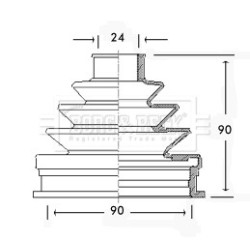 Cv Joint Boot Kit BORG & BECK BCB2240