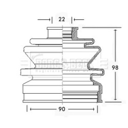 Cv Joint Boot Kit BORG & BECK BCB2242