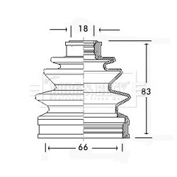 Cv Joint Boot Kit BORG & BECK BCB2243