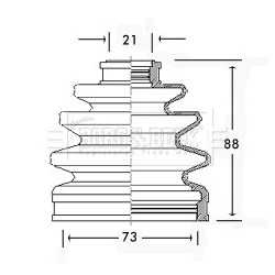 Cv Joint Boot Kit BORG & BECK BCB2247