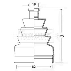 Cv Joint Boot Kit BORG & BECK BCB2249