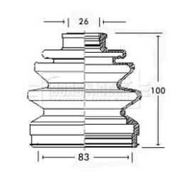 Cv Joint Boot Kit BORG & BECK BCB2268