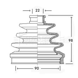 Cv Joint Boot Kit BORG & BECK BCB2276 BORG & BECK