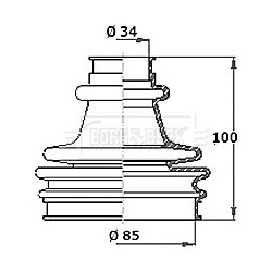 Cv Joint Boot Kit BORG & BECK BCB2280R