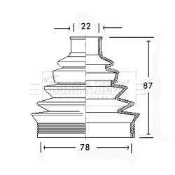 Cv Joint Boot Kit BORG & BECK BCB2285 OE Ref 46307575 S1