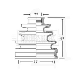 Cv Joint Boot Kit BORG & BECK BCB2298