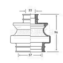 Cv Joint Boot Kit BORG & BECK BCB2305
