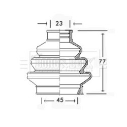 Cv Joint Boot Kit BORG & BECK BCB2309