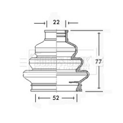 Cv Joint Boot Kit BORG & BECK BCB2310