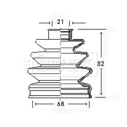 Cv Joint Boot Kit BORG & BECK BCB2314