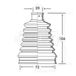 Cv Joint Boot Kit BORG & BECK BCB2317 OE Ref 329308