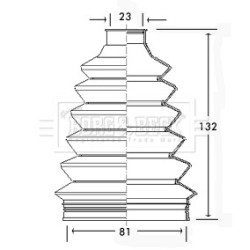 Cv Joint Boot Kit BORG & BECK BCB2322 OE Ref 329314