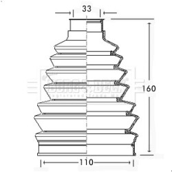 Cv Joint Boot Kit BORG & BECK BCB2324 OE Ref 329307S1