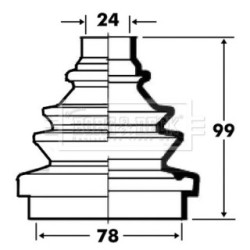 Cv Joint Boot Kit BORG & BECK BCB2334