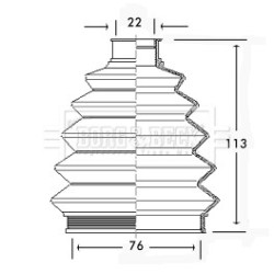 Cv Joint Boot Kit BORG & BECK BCB2335 OE Ref 026067603