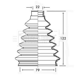 Cv Joint Boot Kit BORG & BECK BCB2338