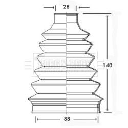 Cv Joint Boot Kit BORG & BECK BCB2339