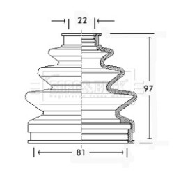 Cv Joint Boot Kit BORG & BECK BCB2341