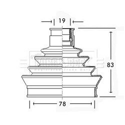 Cv Joint Boot Kit BORG & BECK BCB2344 OE Ref 6U0498203