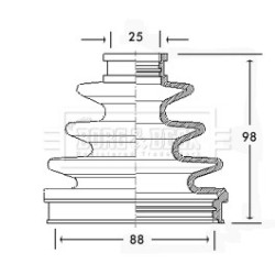 Cv Joint Boot Kit BORG & BECK BCB2345