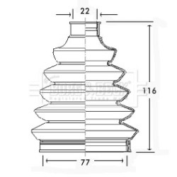 Cv Joint Boot Kit BORG & BECK BCB2346