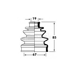 Cv Joint Boot Kit BORG & BECK BCB2355