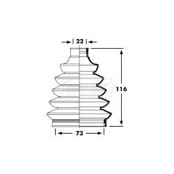 Cv Joint Boot Kit BORG & BECK BCB2359 OE Ref 46308338 SK1