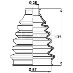 Cv Joint Boot Kit BORG & BECK BCB2360R OE Ref 3293.31 SK