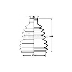 Cv Joint Boot Kit BORG & BECK BCB2362 BORG & BECK