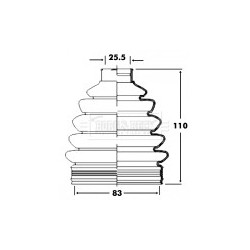 Cv Joint Boot Kit BORG & BECK BCB2363 OE Ref 6Q0 498 203 D
