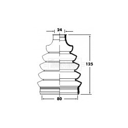 Cv Joint Boot Kit BORG & BECK BCB2364 OE Ref 46308556