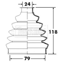 Cv Joint Boot Kit BORG & BECK BCB2366 OE Ref 96391553
