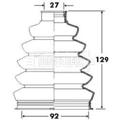 Cv Joint Boot Kit BORG & BECK BCB2371 OE Ref 46308723