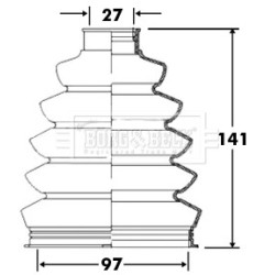Cv Joint Boot Kit BORG & BECK BCB2372 OE Ref C9BDAAV315
