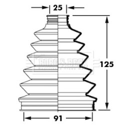 Cv Joint Boot Kit BORG & BECK BCB2377 OE Ref 44018S9A000