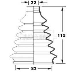 Cv Joint Boot Kit BORG & BECK BCB2381 OE Ref 44018S04N00
