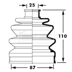 Cv Joint Boot Kit BORG & BECK BCB2387 OE Ref 49506-2EA10