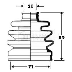 Cv Joint Boot Kit BORG & BECK BCB2396 OE Ref 0K30B22530