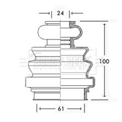 Cv Joint Boot Kit BORG & BECK BCB2411