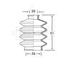 Cv Joint Boot Kit BORG & BECK BCB2423