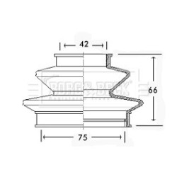 Cv Joint Boot Kit BORG & BECK BCB2425