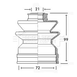 Cv Joint Boot Kit BORG & BECK BCB2484 OE Ref 39741-02A28