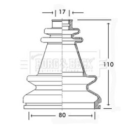Cv Joint Boot Kit BORG & BECK BCB2502