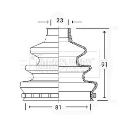 Cv Joint Boot Kit BORG & BECK BCB2529