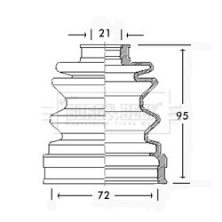 Cv Joint Boot Kit BORG & BECK BCB2546