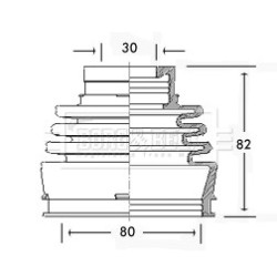 Cv Joint Boot Kit BORG & BECK BCB2577