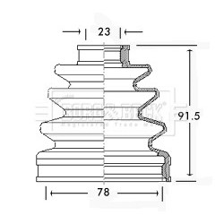 Cv Joint Boot Kit BORG & BECK BCB2586 OE Ref GVS1148