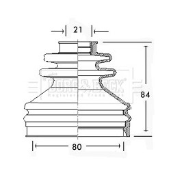 Cv Joint Boot Kit BORG & BECK BCB2598