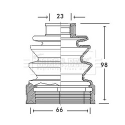 Cv Joint Boot Kit BORG & BECK BCB2617